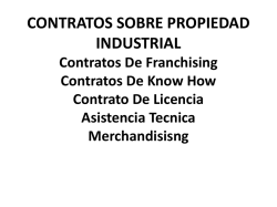 CONTRATOS SOBRE PROPIEDAD INDUSTRIAL