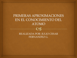 primeras aproximaciones en el conocimiento del