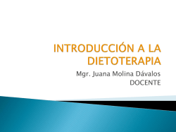introducci&oacute;n a la dietoterapia