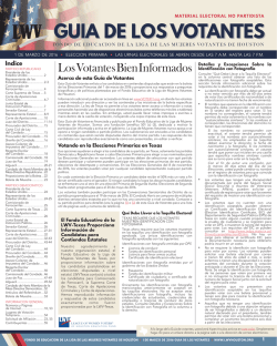 guia de los votantes - the League of Women Voters of the Houston