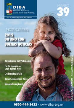 Bolet&iacute;n N&deg; 39 - Direcci&oacute;n de Salud y Acci&oacute;n Social de la Armada