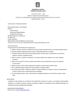facultad de artes - asab proyecto curricular de artes musicales