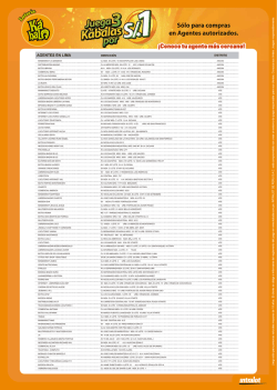 S&oacute;lo para compras en Agentes autorizados.