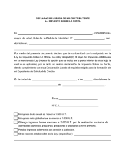 Formato de NO CONTRIBUYENTE - CAPRES-TSJ