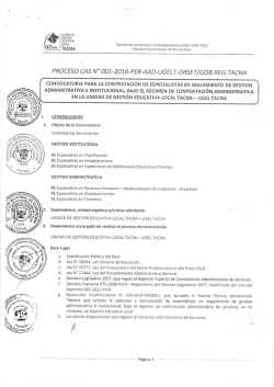 convocatoria - UGEL Tacna