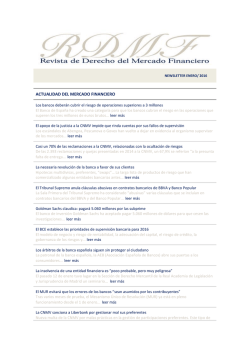 NEWSLETTER Mayo 2015 - Revista de Derecho del Mercado