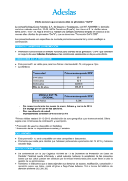 Oferta exclusiva para nuevas altas de gimnasios &ldquo;GoFit&rdquo;