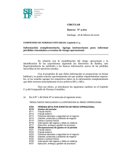 Circular N&deg; 3.601 Bancos - Superintendencia de Bancos e