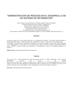 "ADMINISTRACI&Oacute;N DE RIESGOS EN EL DESARROLLO DE UN