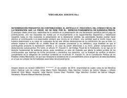 TESIS AISLADA XXIX/2016 (10a.) DETERMINACI&Oacute;N