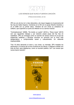 Los versos que nunca fueron canci&oacute;n