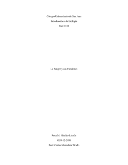 Colegio Universitario de San Juan Introducci&oacute;n a la Biolog&iacute;a