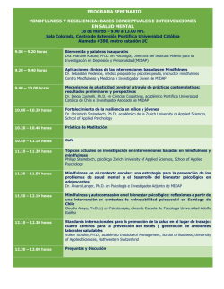 programa seminario mindfulness y resiliencia: bases