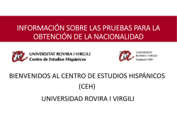 Presentaci&oacute;n pruebas para la obtenci&oacute;n de la nacionalidad