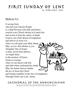 Parish Lenten Activities - Cathedral of the Annunciation