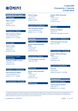 ENTRE RIOS Emergencias y Urgencias Cartilla 8500
