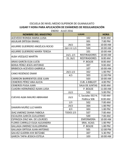 horarios y lugar examenes extraordinarios