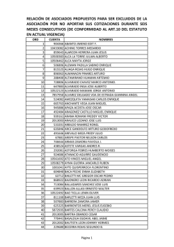Asociados propuesto para exclusi&oacute;n por deudas en