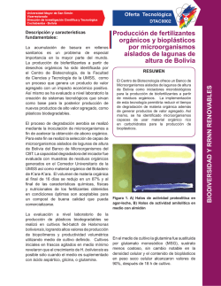 Producci&oacute;n de fertilizantes org&aacute;nicos y biopl&aacute;sticos por