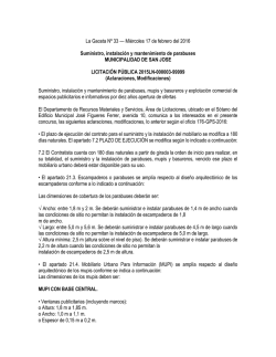 La Gaceta N&ordm; 33 &mdash; Mi&eacute;rcoles 17 de febrero del 2016 Suministro