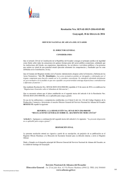 dar clic aqu&iacute; - Aduana del Ecuador