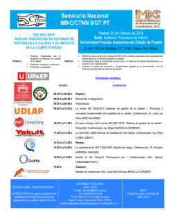 Seminario Nacional IMNC/CTNN 9/GT PT