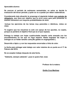 GU&Iacute;A SEMESTRAL MATEM&Aacute;TICAS 1&ordm;-sec
