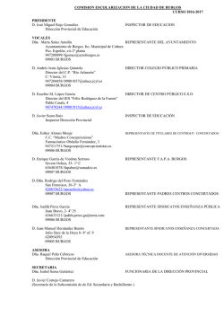 COMISION ESCOLARIZACION DE LA CIUDAD DE BURGOS