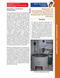 Obtenci&oacute;n de Concentrado y Aislado de Proteina de Soya para la
