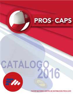 cat&aacute;logo 2016 pros caps
