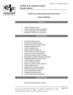 Lista de admitidos - Instituto de la Judicatura Federal