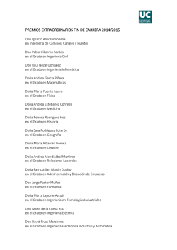 PREMIOS EXTRAORDINARIOS FIN DE CARRERA 2014/2015