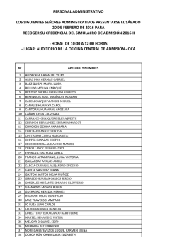 personal administrativo los siguientes se&ntilde;ores administrativos