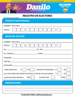 Plan electoral