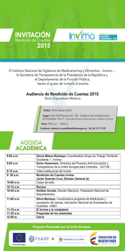 invitacion rendicion de cuentas 2015 - medellin