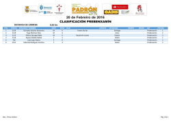 clasificaci&oacute;n prebenxam&iacute;n
