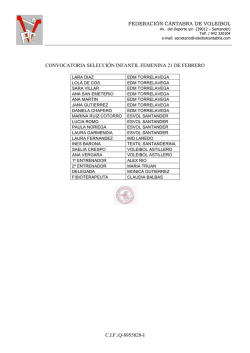 convocatoria infantil femenina - federacion cantabra de voleibol