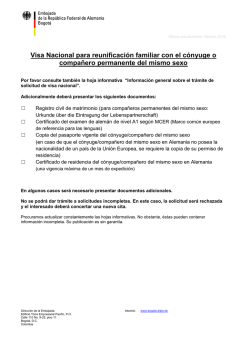 Visa Nacional para reunificaci&oacute;n familiar con el c&oacute;nyuge o