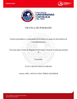 escuela de posgrado - Pontificia Universidad Cat&oacute;lica del Per&uacute;