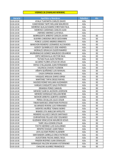 VIERNES 26 (FAMILIAR MINIMA) Horario Apellidos y Nombres