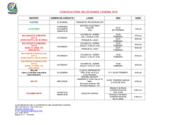 CONVOCATORIA SELECCIONES CODEMA 2016