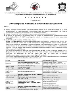 Convocatoria - OMM Guerrero