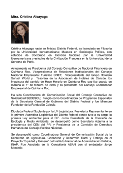 Mtra. Cristina Alcayaga