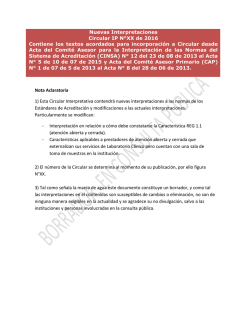 Nuevas Interpretaciones Circular IP N&deg;XX de 2016 Contiene los