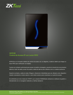 SCR100 Control de Acceso IP con Lector RFID