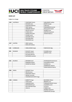 RIDER LIST