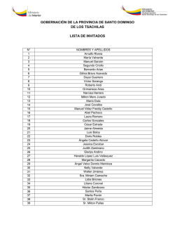 Lista de invitados de los ciudadanos y ciudadanas usuarios de los