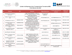 Listado de Empresas Auto-Transportistas Terrestres NEEC 23 de