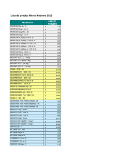 Lista de precios Merial Febrero 2016