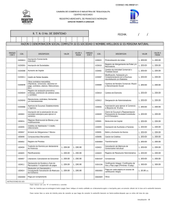 Formato de Pago de tasa registral
